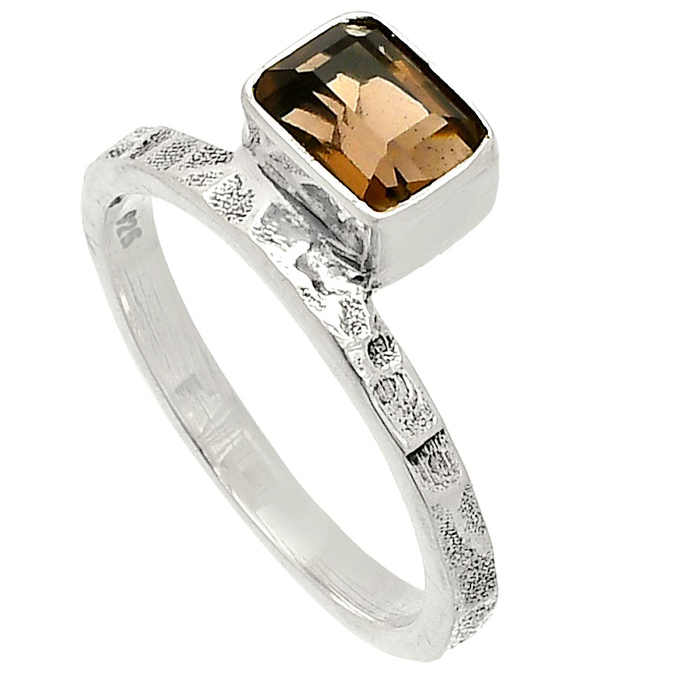 Natural Smoky Quartz - Brazil Ring size-7 R-1037 SDR234185