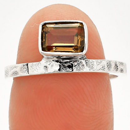 Natural Smoky Quartz - Brazil Ring size-7 R-1037 SDR234189