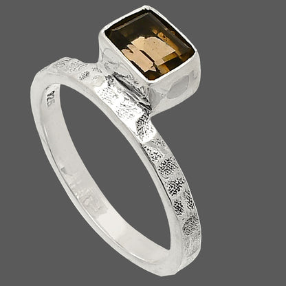 Natural Smoky Quartz - Brazil Ring size-7 R-1037 SDR234189