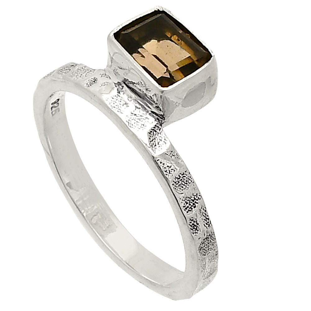 Natural Smoky Quartz - Brazil Ring size-7 R-1037 SDR234189