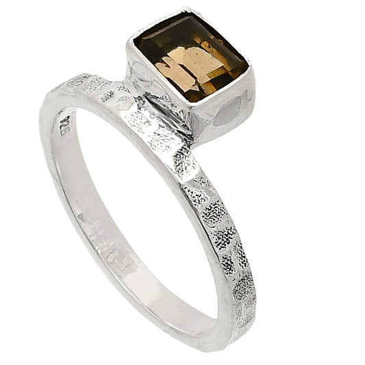 Natural Smoky Quartz - Brazil Ring size-7 R-1037 SDR234189