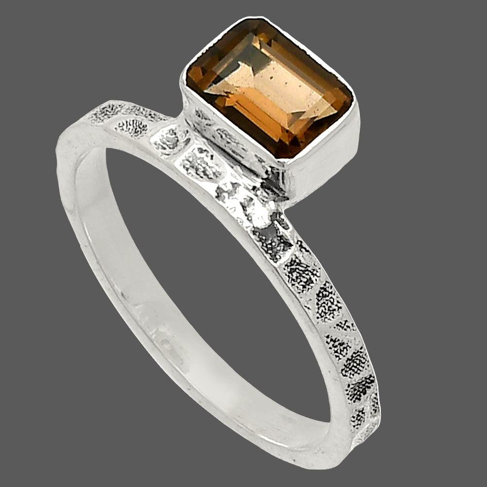 Natural Smoky Quartz - Brazil Ring size-8 R-1037 SDR234190