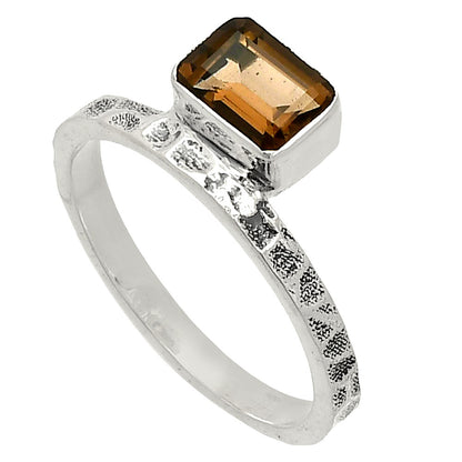 Natural Smoky Quartz - Brazil Ring size-8 R-1037 SDR234190