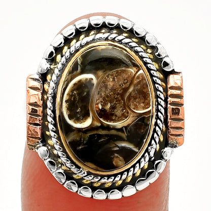 Two Tone - Turtella Jasper - USA Ring size-7 R-1414 SDR234235