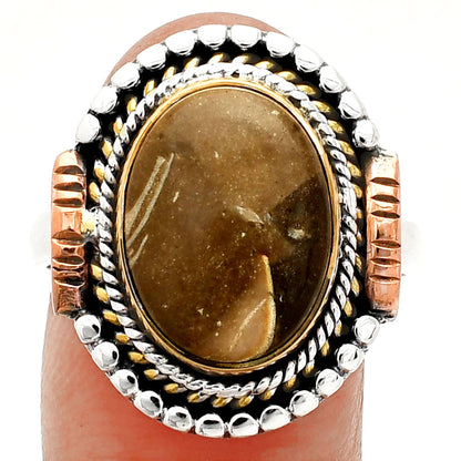 Two Tone - Turtella Jasper - USA Ring size-9.5 R-1414 SDR234264