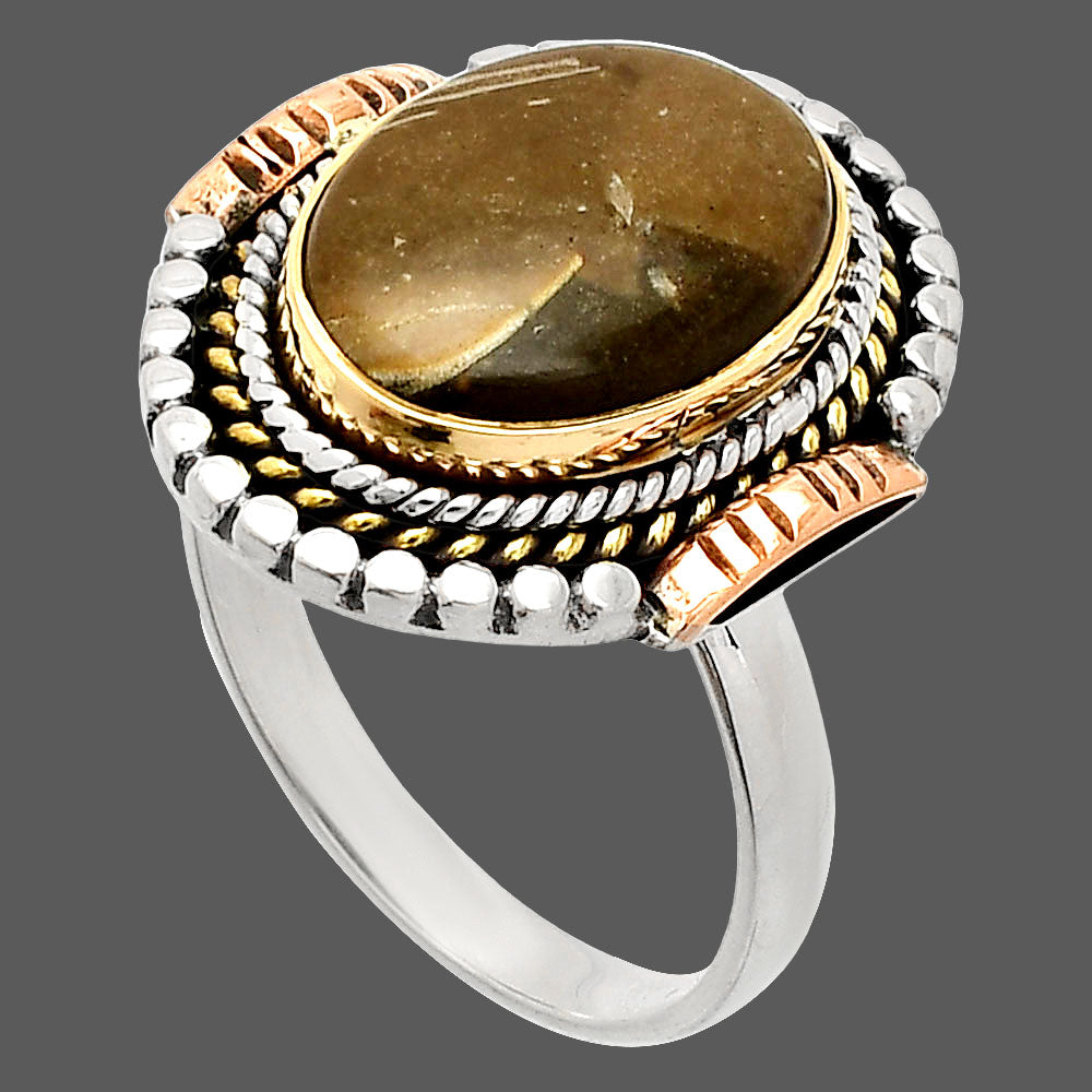 Two Tone - Turtella Jasper - USA Ring size-9.5 R-1414 SDR234264