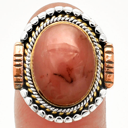 Two Tone - Guava Quartz - Brazil Ring size-8 R-1414 SDR234267