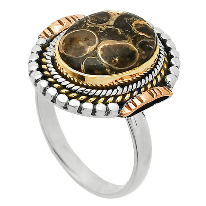 Two Tone - Turtella Jasper - USA Ring size-9.5 R-1414 SDR234273