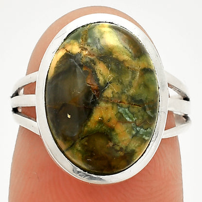 Natural Rhyolite - Rainforest Jasper Ring size-6 R-1006 SDR234876