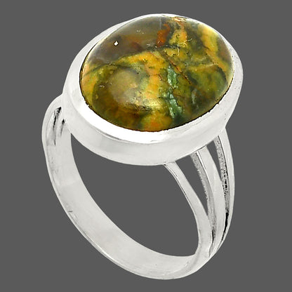 Natural Rhyolite - Rainforest Jasper Ring size-6 R-1006 SDR234876