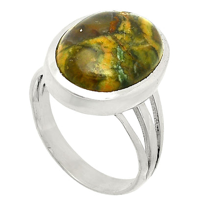 Natural Rhyolite - Rainforest Jasper Ring size-6 R-1006 SDR234876