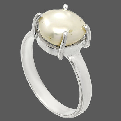 Natural Fresh Water Biwa Pearl Ring size-8 R-1019 SDR235288