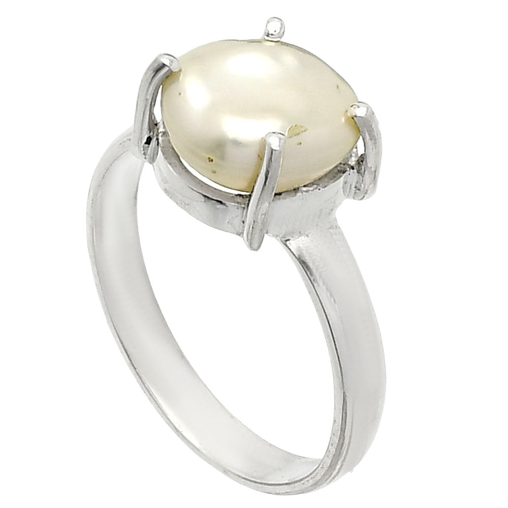 Natural Fresh Water Biwa Pearl Ring size-8 R-1019 SDR235288