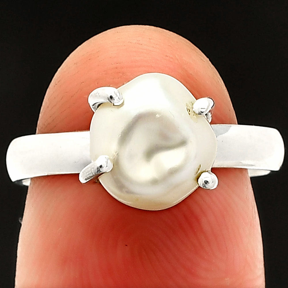 Natural Fresh Water Biwa Pearl Ring size-7 R-1019 SDR235290