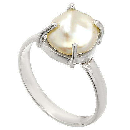 Natural Fresh Water Biwa Pearl Ring size-8 R-1019 SDR235324