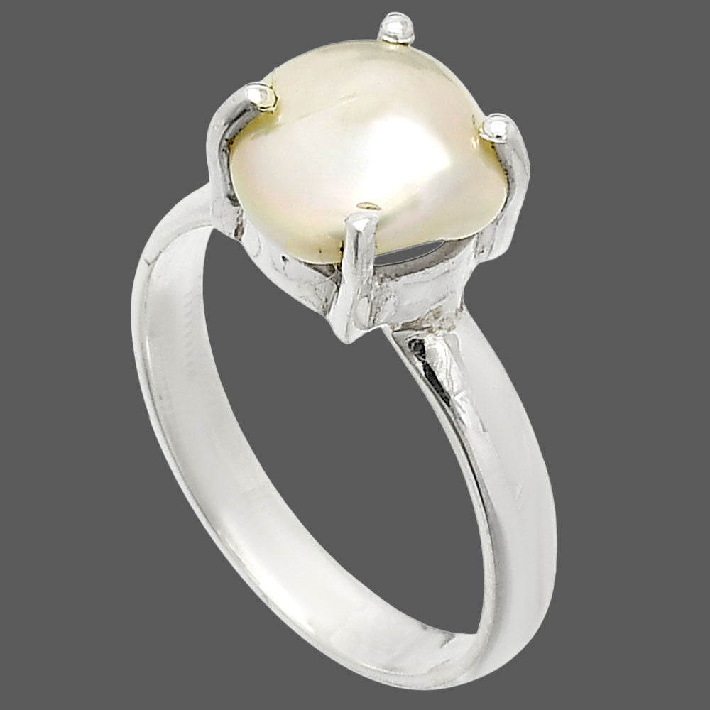 Natural Fresh Water Biwa Pearl Ring size-7 R-1019 SDR235327