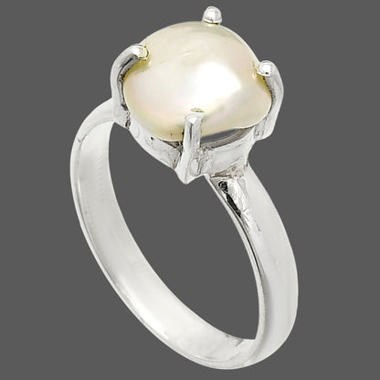 Natural Fresh Water Biwa Pearl Ring size-7 R-1019 SDR235327