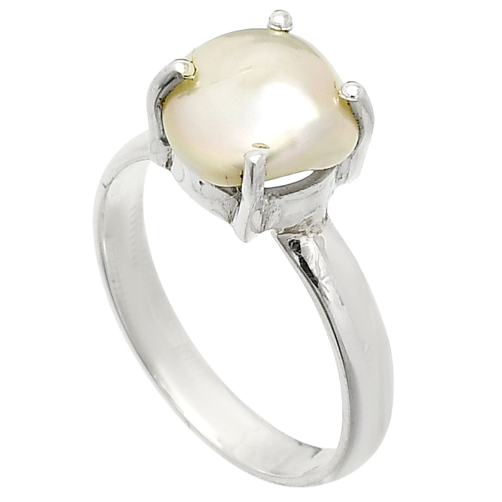 Natural Fresh Water Biwa Pearl Ring size-7 R-1019 SDR235327