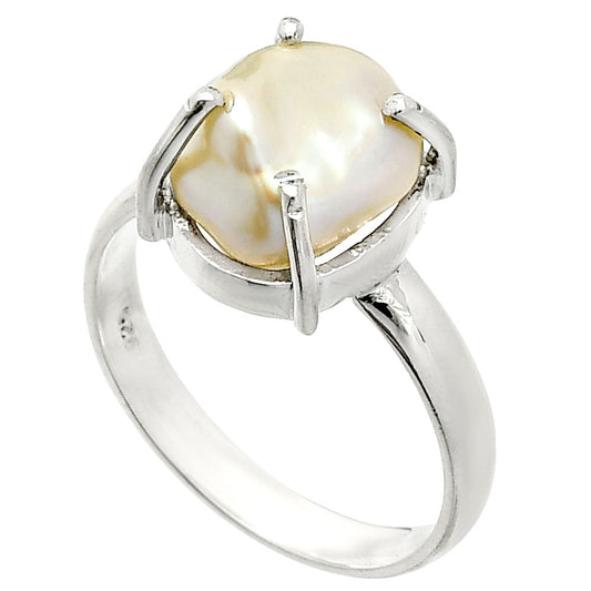 Natural Fresh Water Biwa Pearl Ring size-8 R-1019 SDR235340