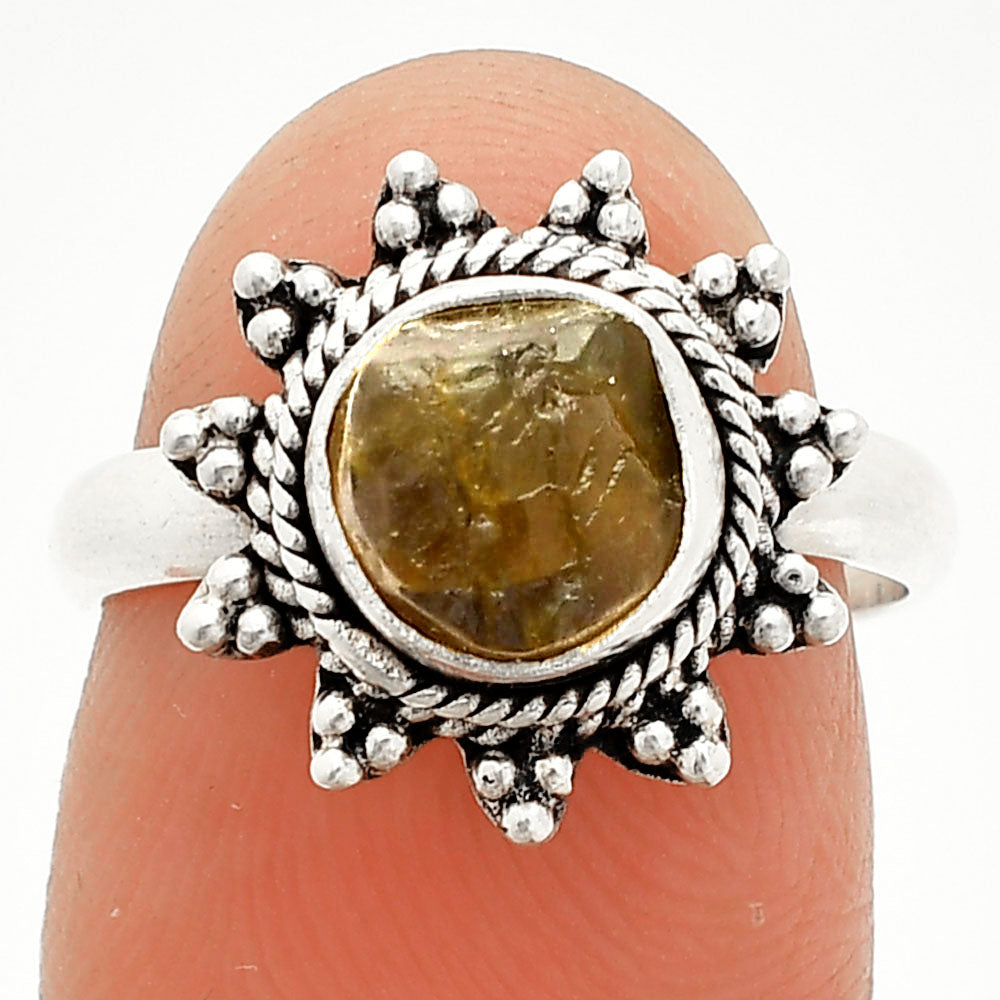 Natural Rare Kornerupine Rough Ring size-6.5 R-1095 SDR235386