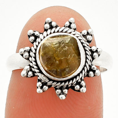 Natural Rare Kornerupine Rough Ring size-6.5 R-1095 SDR235386