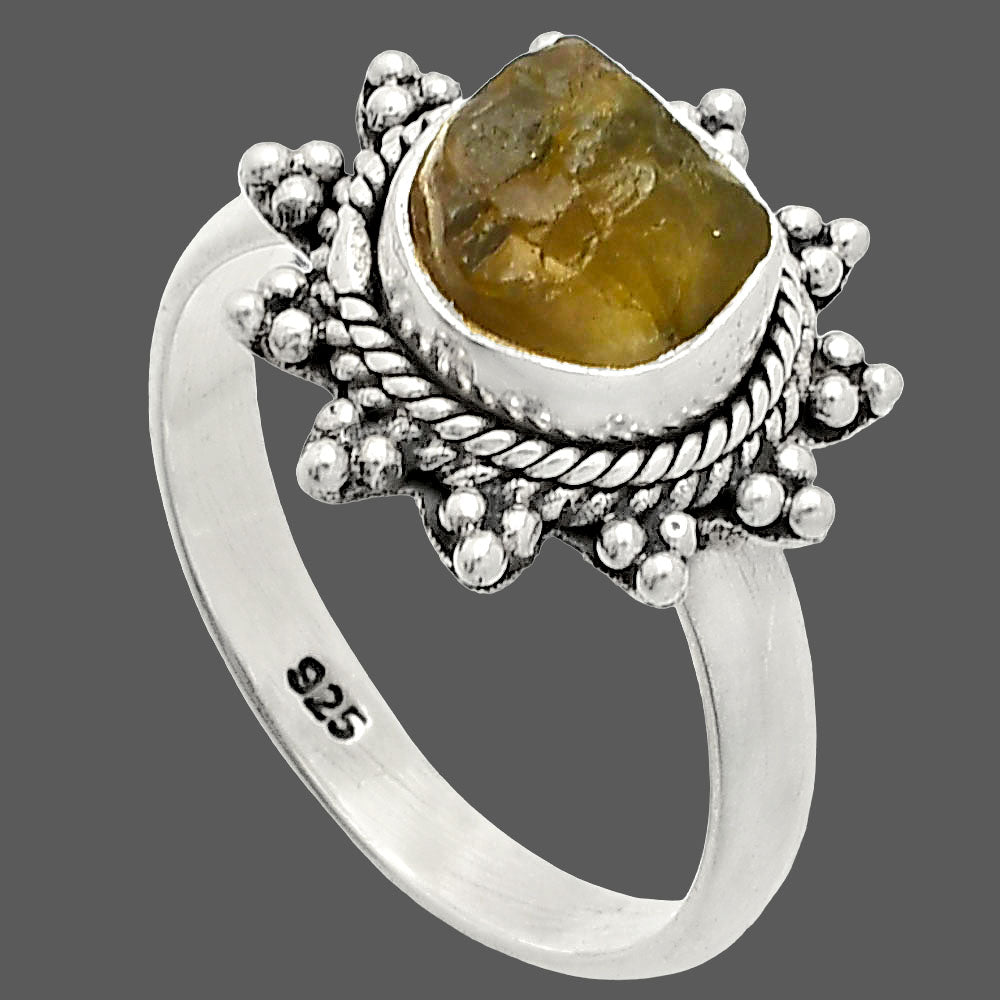 Natural Rare Kornerupine Rough Ring size-6.5 R-1095 SDR235386