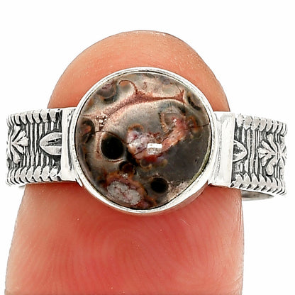 Natural Leopard Skin Jasper Ring size-9 R-1058 SDR235519