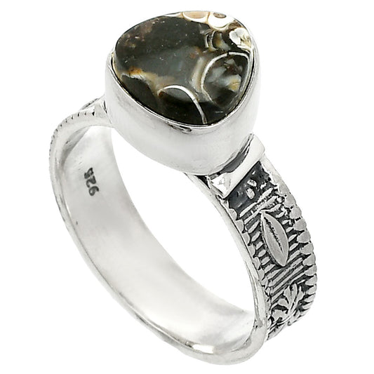 Natural Turtella Jasper - USA Ring size-7 R-1058 SDR235552