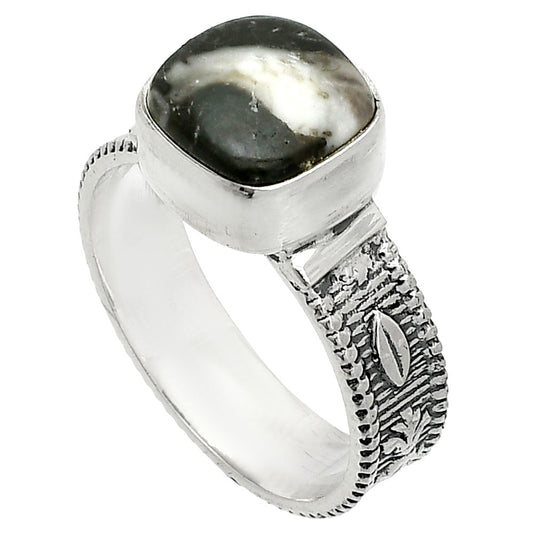 Natural Mexican Cabbing Fossil Ring size-8 R-1058 SDR235598