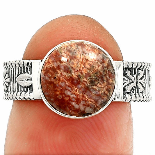 Natural Leopard Skin Jasper Ring size-8 R-1058 SDR235613