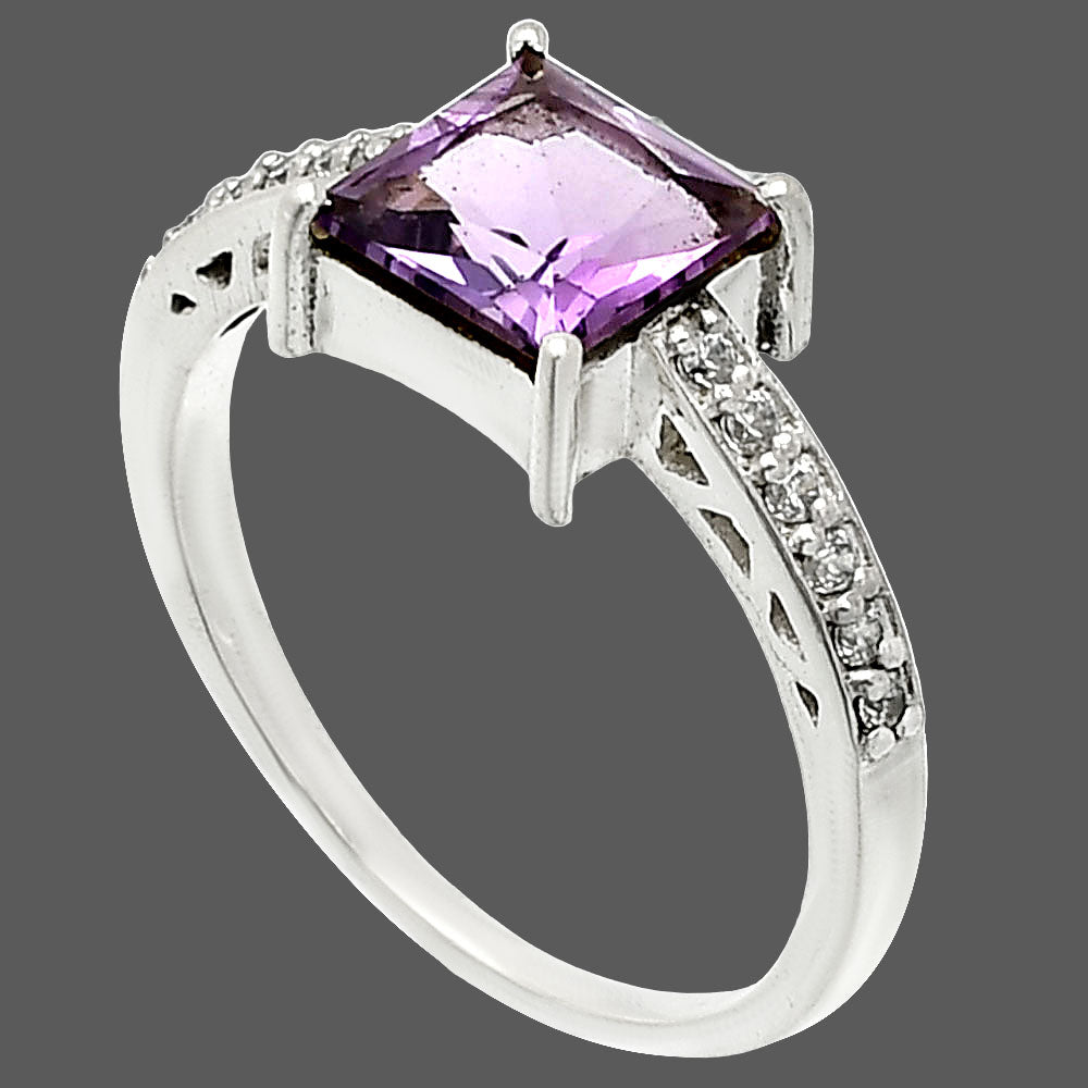 Natural Amethyst - Brazil Ring size-8 R-1718 SDR235651