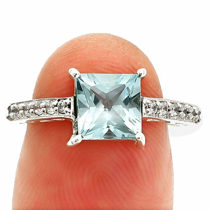 Natural Sky Blue Topaz Ring size-7.5 R-1718 SDR235669