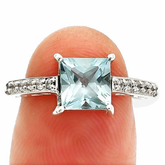 Natural Sky Blue Topaz Ring size-9 R-1718 SDR235674