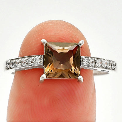 Natural Smoky Quartz - Brazil Ring size-7 R-1718 SDR235698