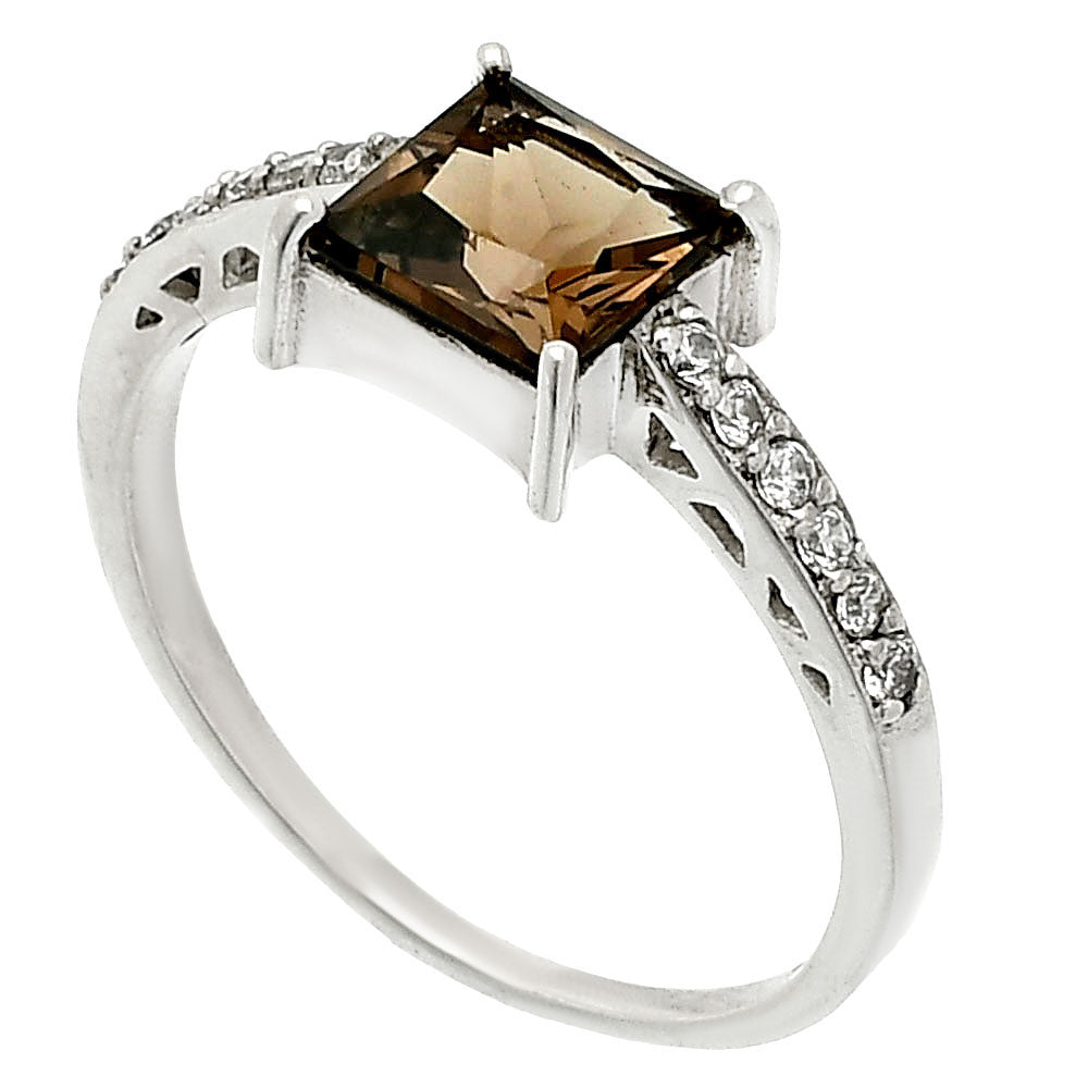 Natural Smoky Quartz - Brazil Ring size-7.5 R-1718 SDR235699