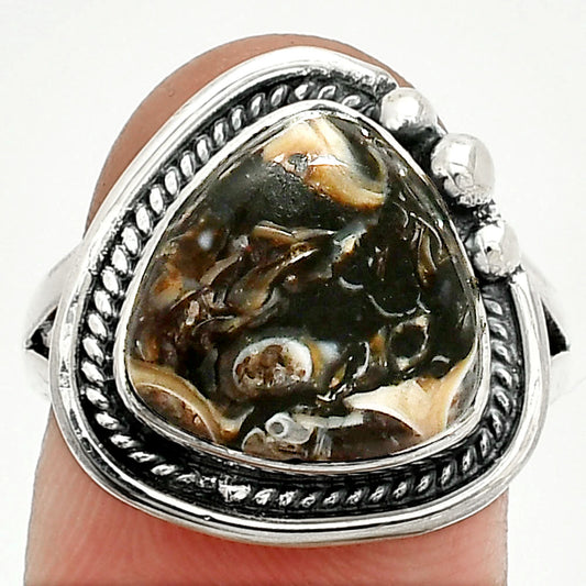Natural Turtella Jasper - USA Ring size-8 R-1148 SDR236274