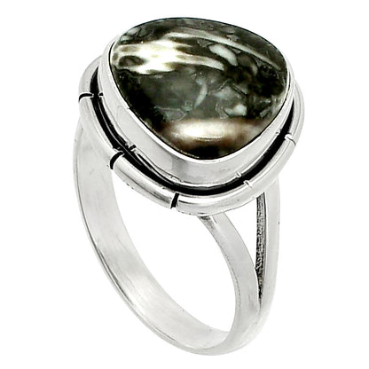 Natural Mexican Cabbing Fossil Ring size-7 R-1012 SDR236410