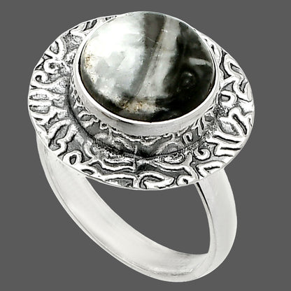 Natural Mexican Cabbing Fossil Ring size-6 R-1649 SDR236460