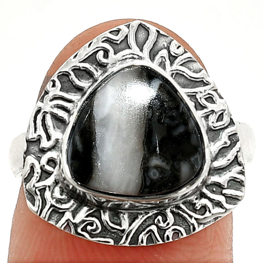 Natural Mexican Cabbing Fossil Ring size-7 R-1649 SDR236477
