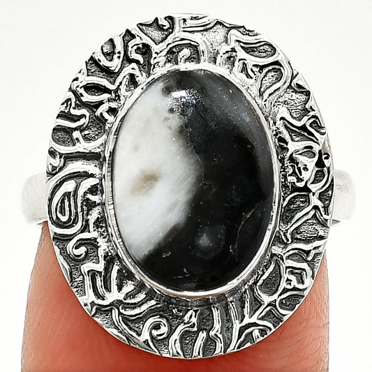 Natural Mexican Cabbing Fossil Ring size-7 R-1649 SDR236515