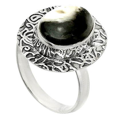 Natural Mexican Cabbing Fossil Ring size-7 R-1649 SDR236515