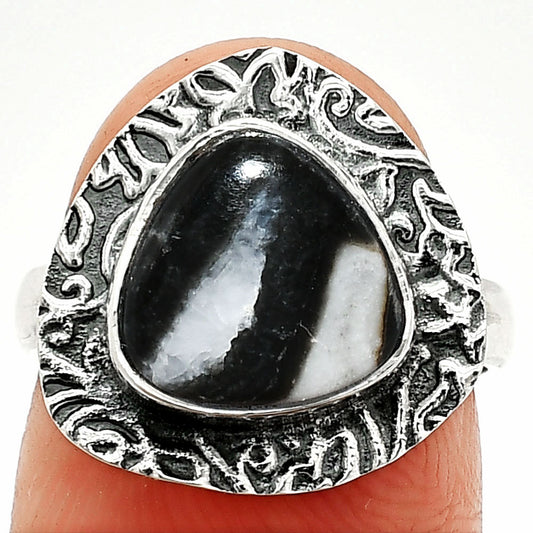 Natural Mexican Cabbing Fossil Ring size-6 R-1649 SDR236523