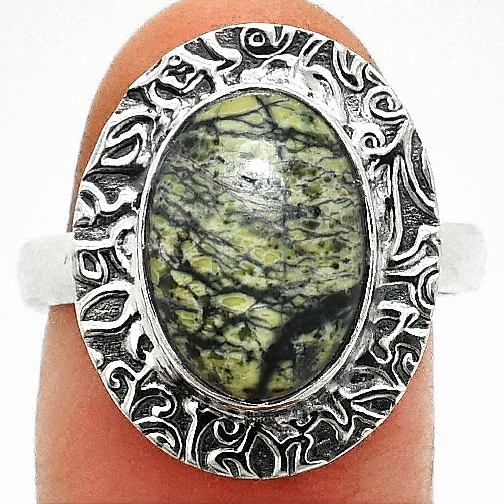 Natural Serpentine Ring size-8.5 R-1649 SDR236541
