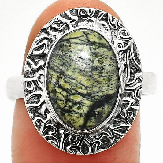 Natural Serpentine Ring size-8.5 R-1649 SDR236541