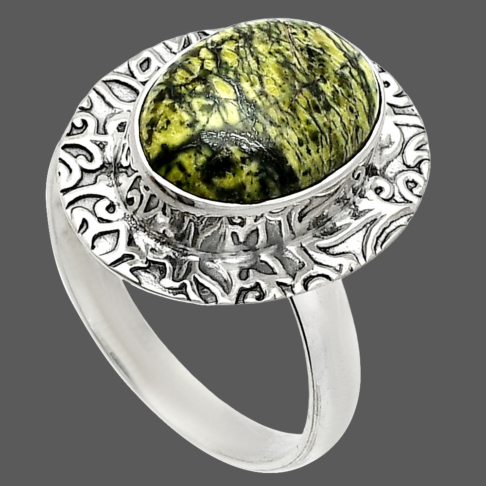 Natural Serpentine Ring size-8.5 R-1649 SDR236541