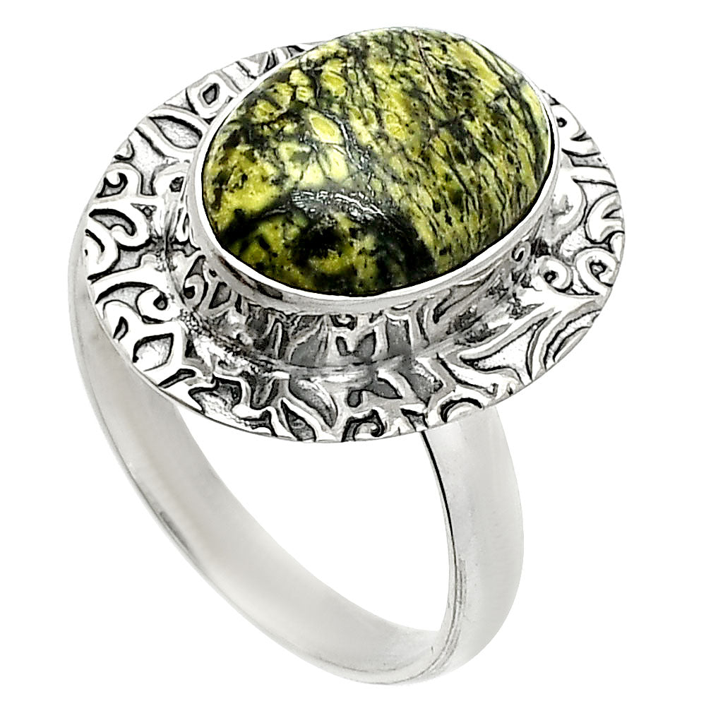 Natural Serpentine Ring size-8.5 R-1649 SDR236541