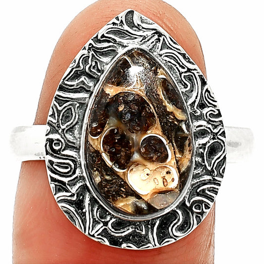 Natural Turtella Jasper - USA Ring size-9 R-1649 SDR236571