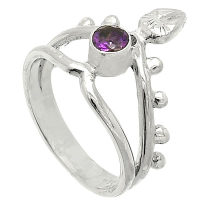 Natural African Amethyst Ring size-5.5 R-1467 SDR236713