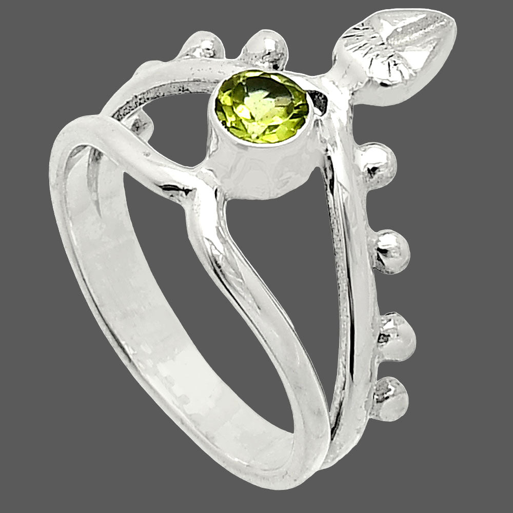 Natural Peridot Ring size-5 R-1467 SDR236732
