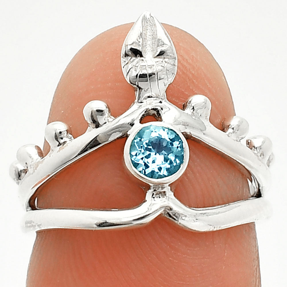 Natural Sky Blue Topaz Ring size-5.5 R-1467 SDR236740